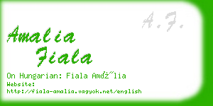 amalia fiala business card